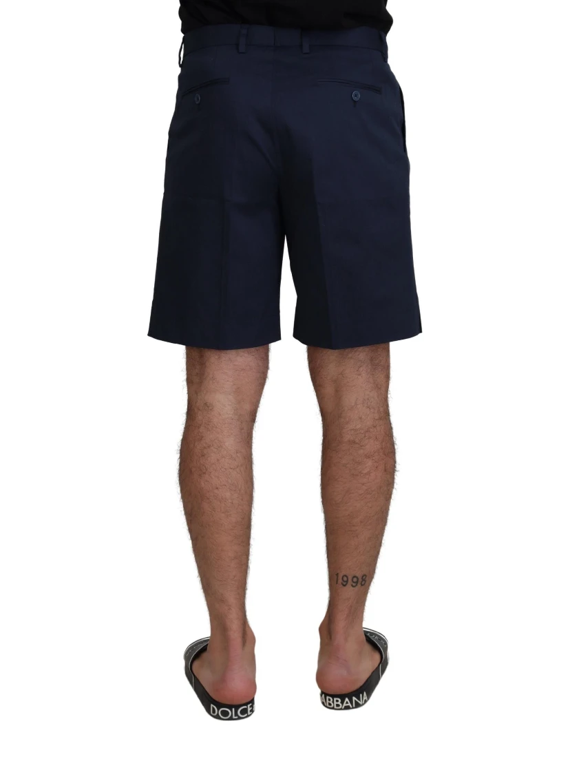 Blue Chinos Cotton Stretch Casual Shorts