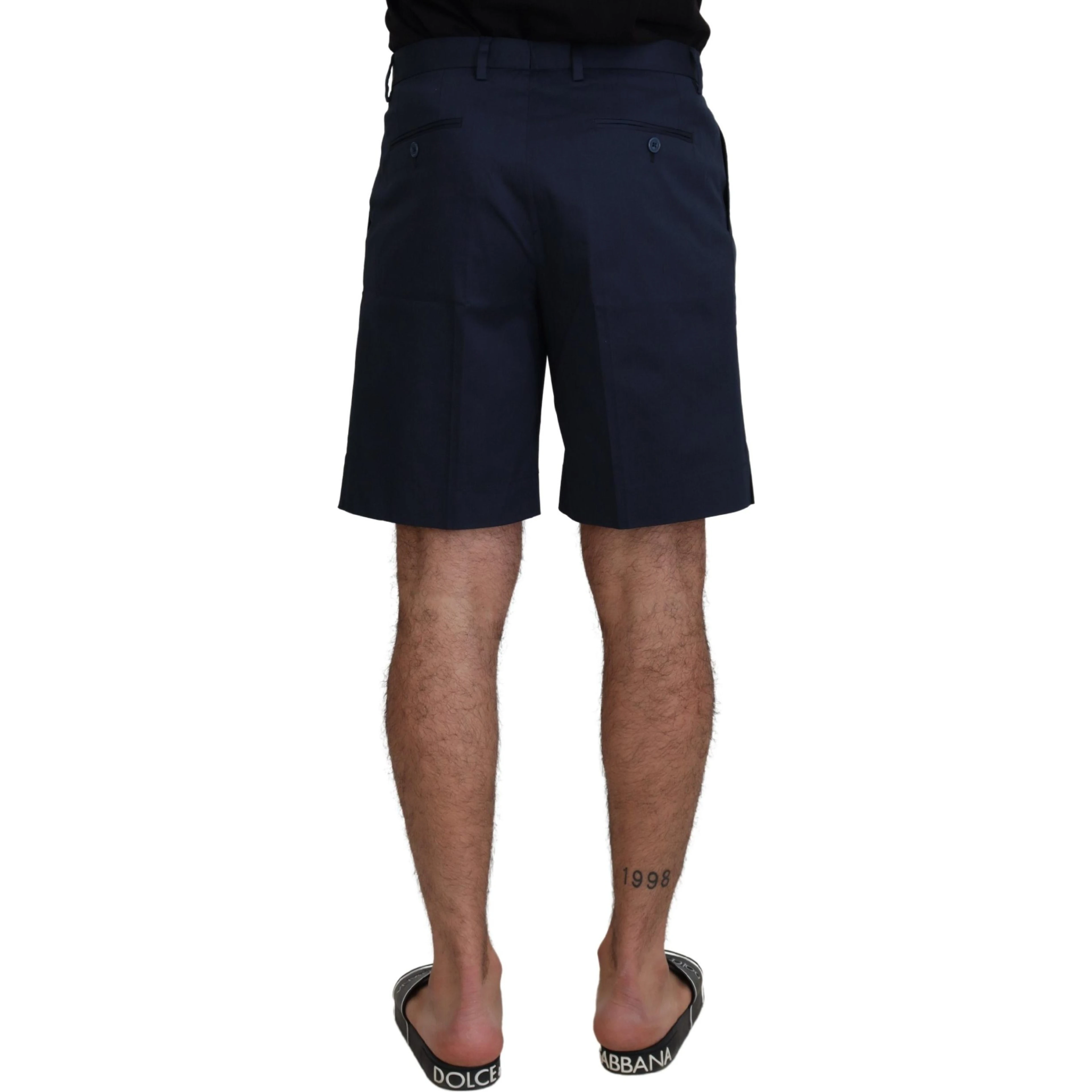 Blue Chinos Cotton Stretch Casual Shorts