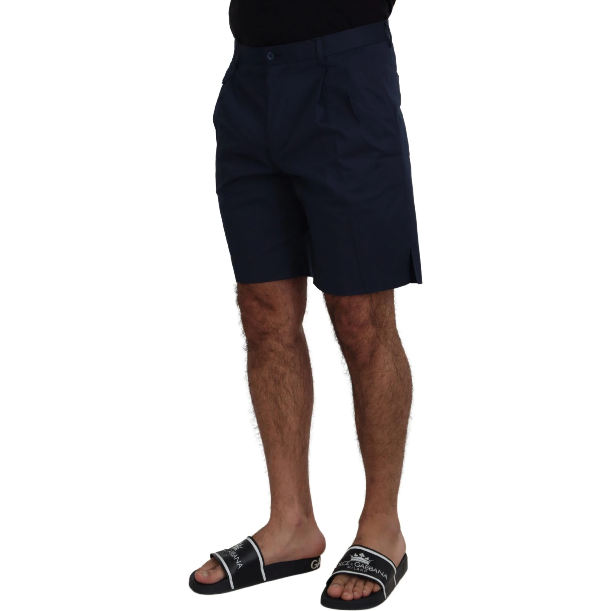 Blue Chinos Cotton Stretch Casual Shorts