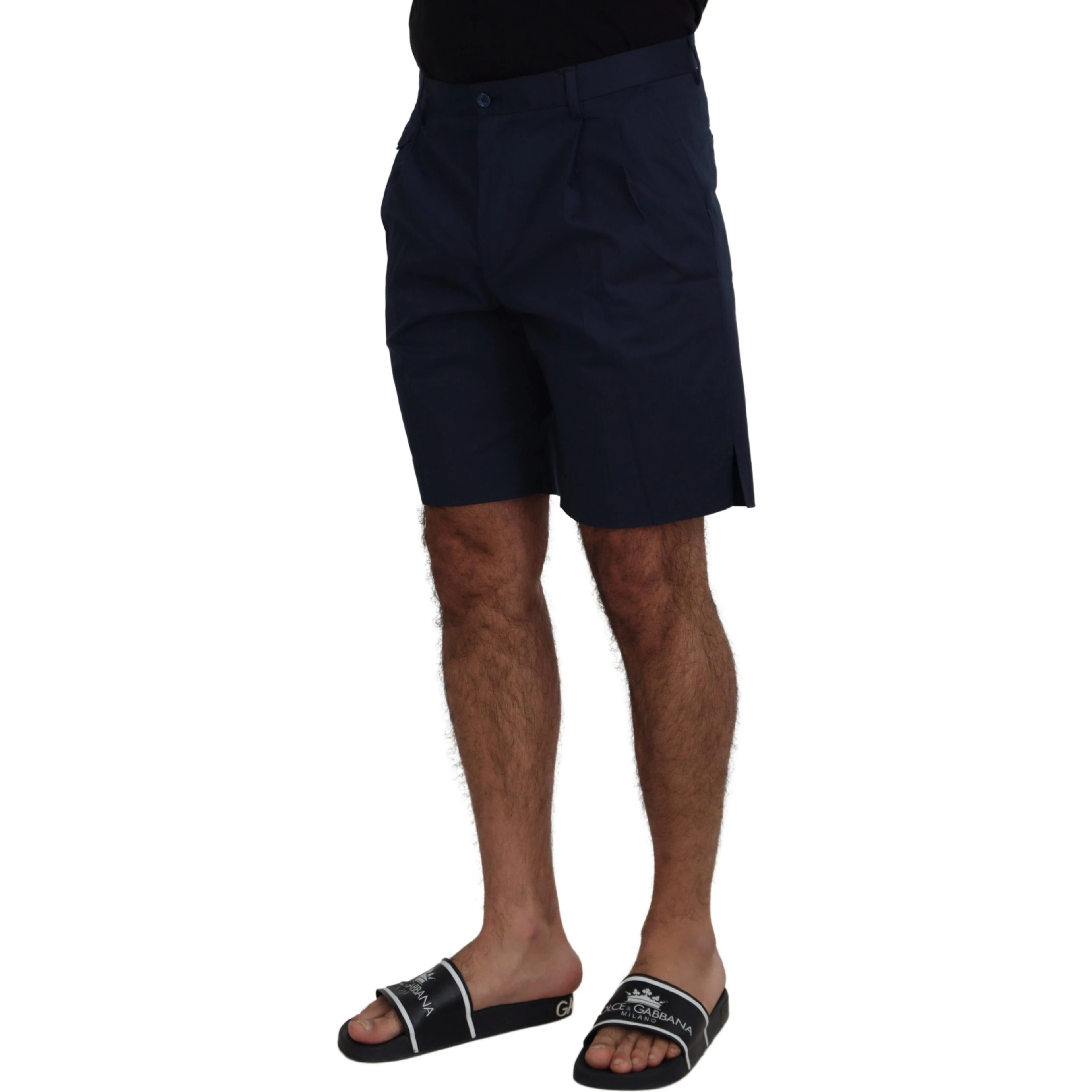 Blue Chinos Cotton Stretch Casual Shorts