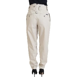 Beige High Waist Women Pants