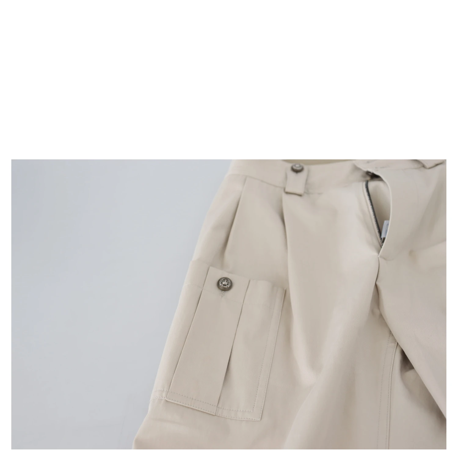Beige High Waist Women Pants