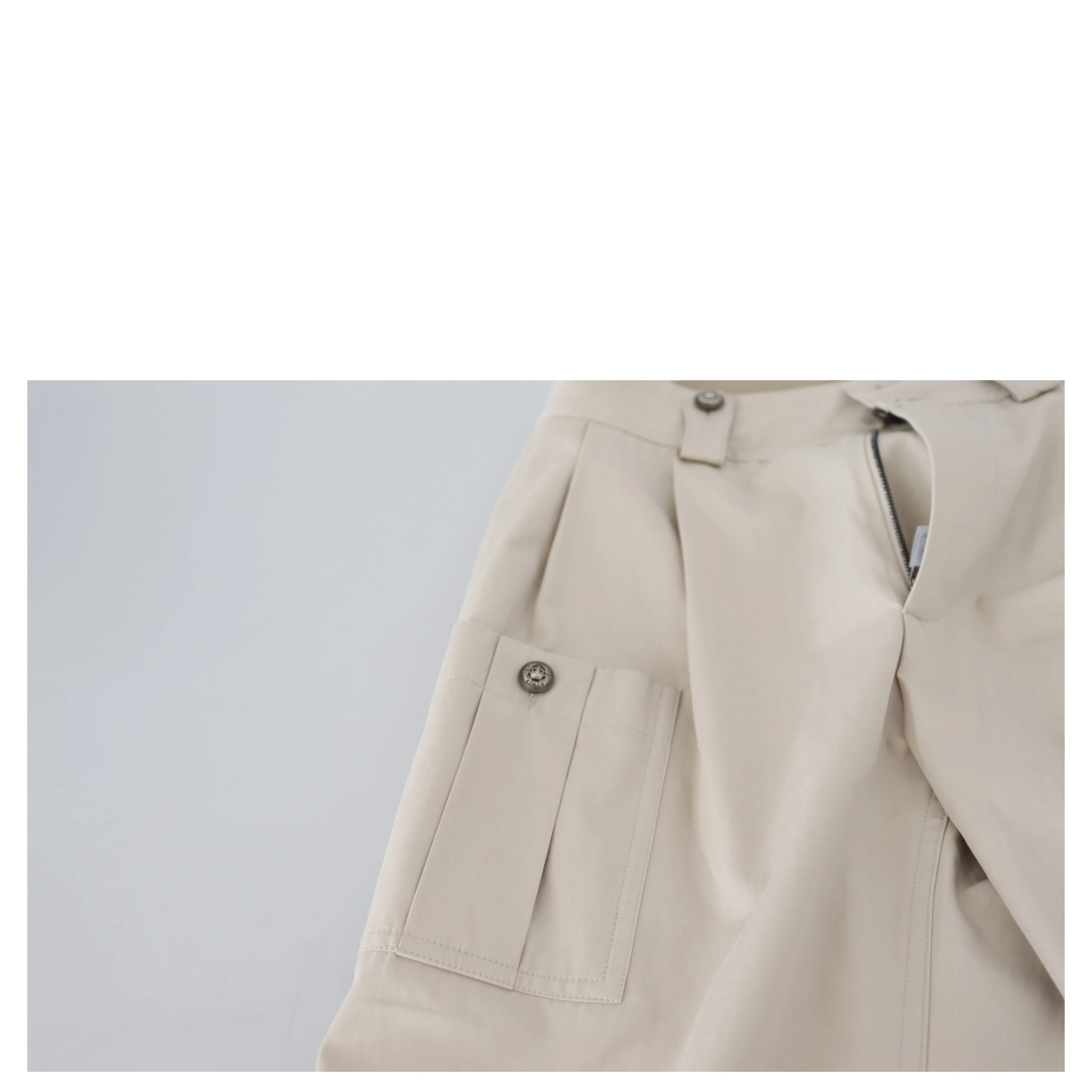 Beige High Waist Women Pants