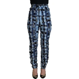 Multicolor Patchwork Cotton Denim Jeans