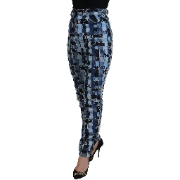 Multicolor Patchwork Cotton Denim Jeans