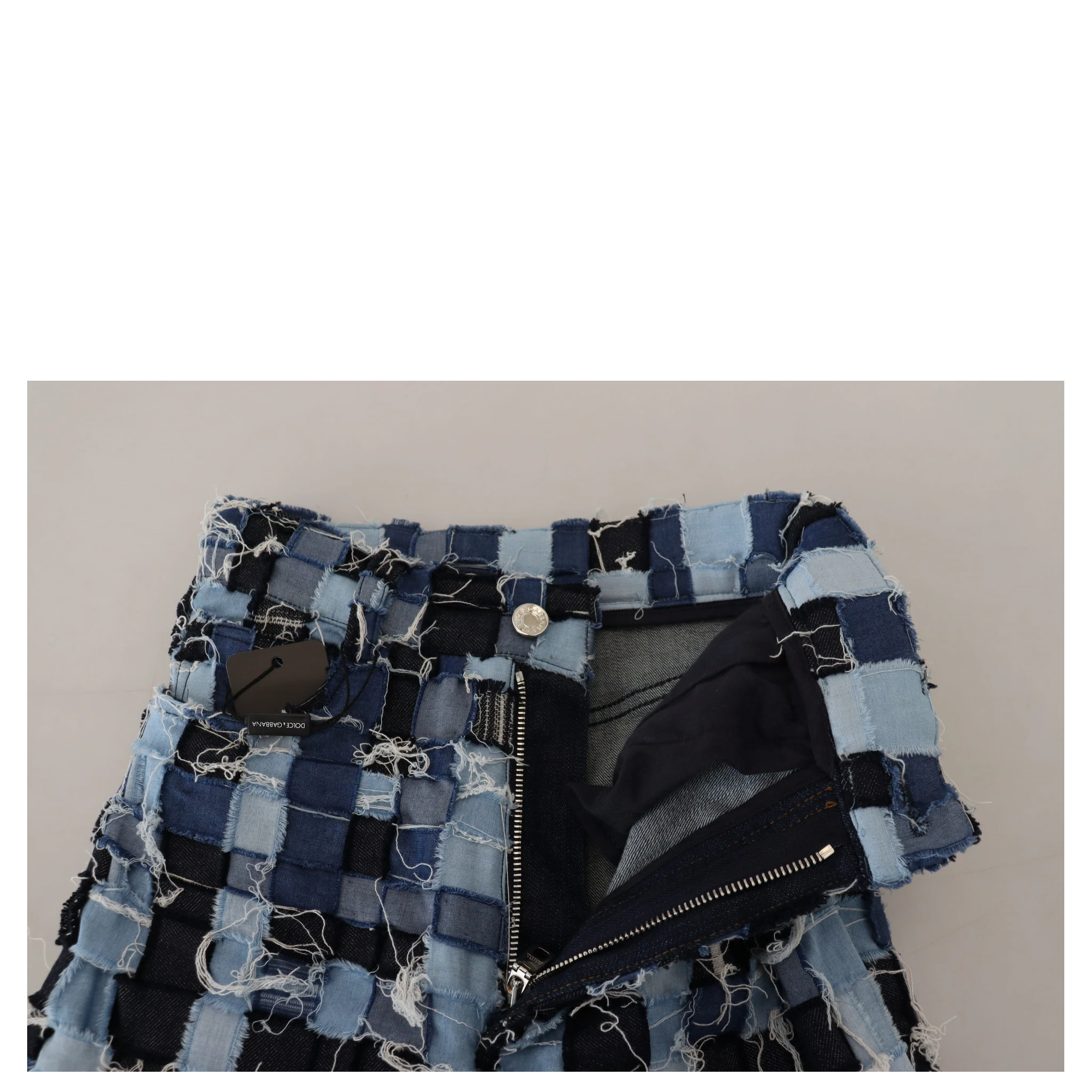 Multicolor Patchwork Cotton Denim Jeans