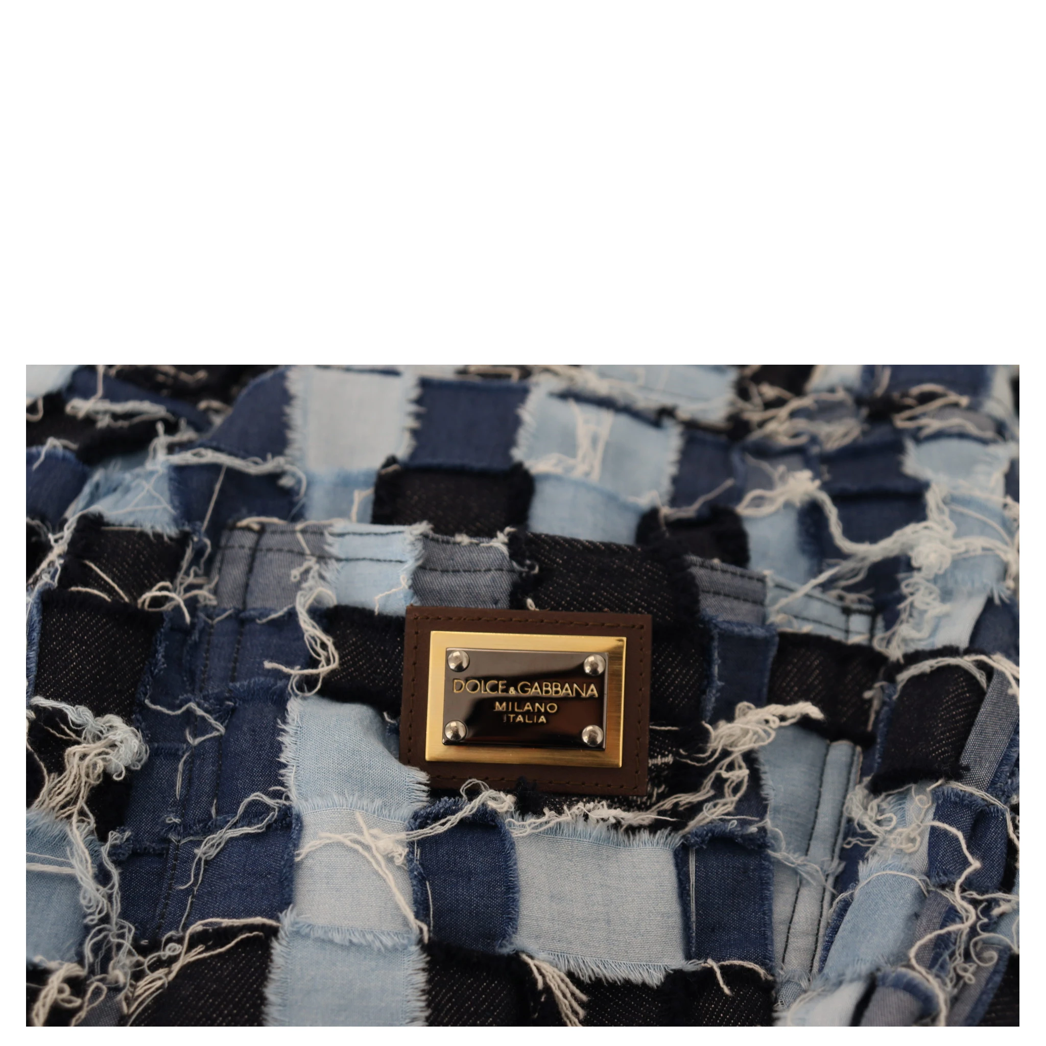 Multicolor Patchwork Cotton Denim Jeans