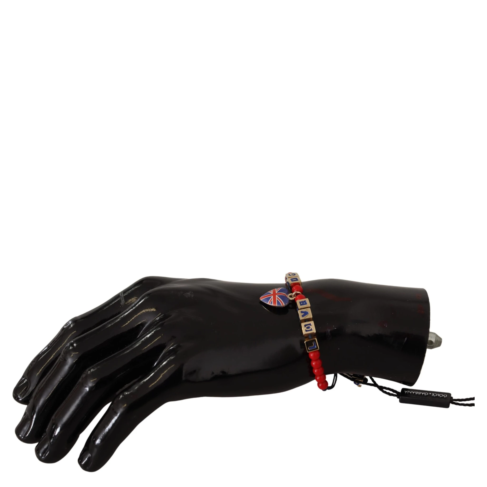 Red Blue Beaded DG LOVES LONDON Flag Branded Bracelet