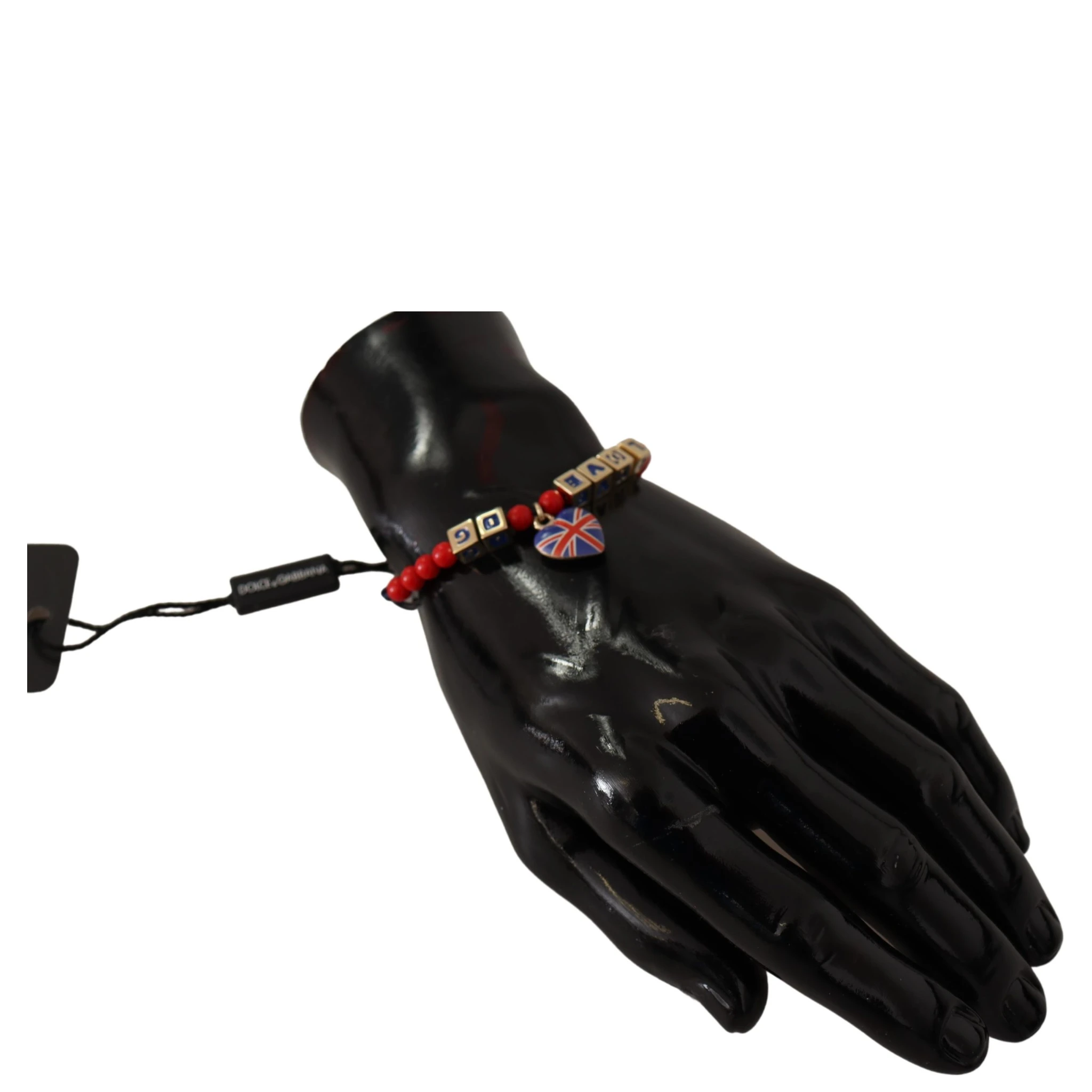 Red Blue Beaded DG LOVES LONDON Flag Branded Bracelet