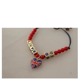 Red Blue Beaded DG LOVES LONDON Flag Branded Bracelet