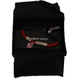 Red Blue Beaded DG LOVES LONDON Flag Branded Bracelet