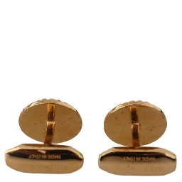 Gold Plated Brass Round Pin Men Cufflinks