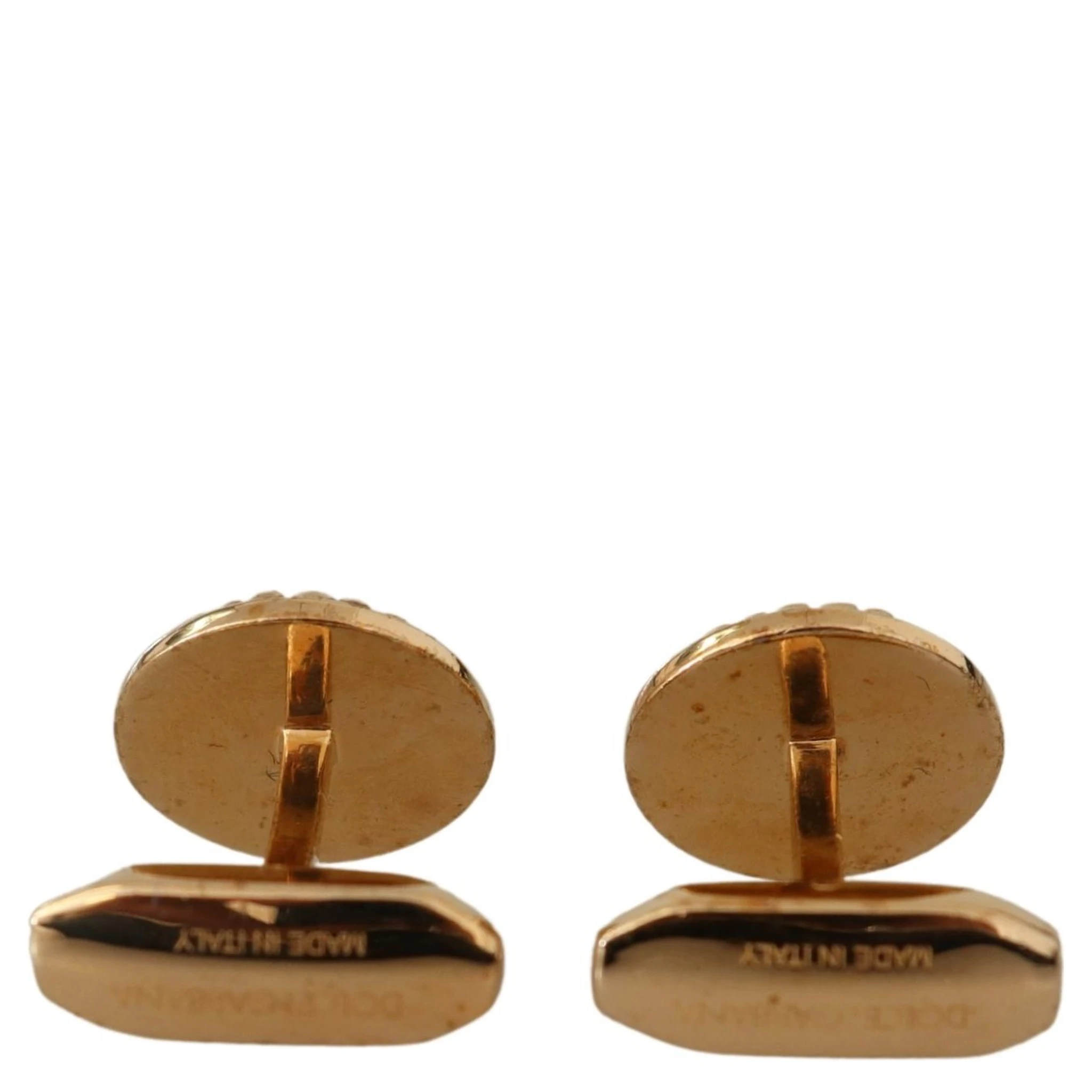 Gold Plated Brass Round Pin Men Cufflinks