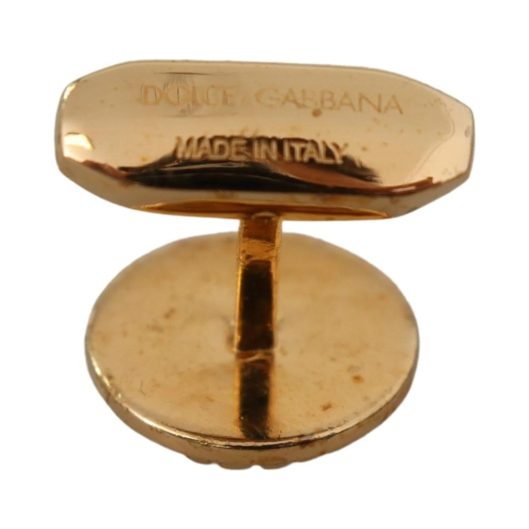 Gold Plated Brass Round Pin Men Cufflinks