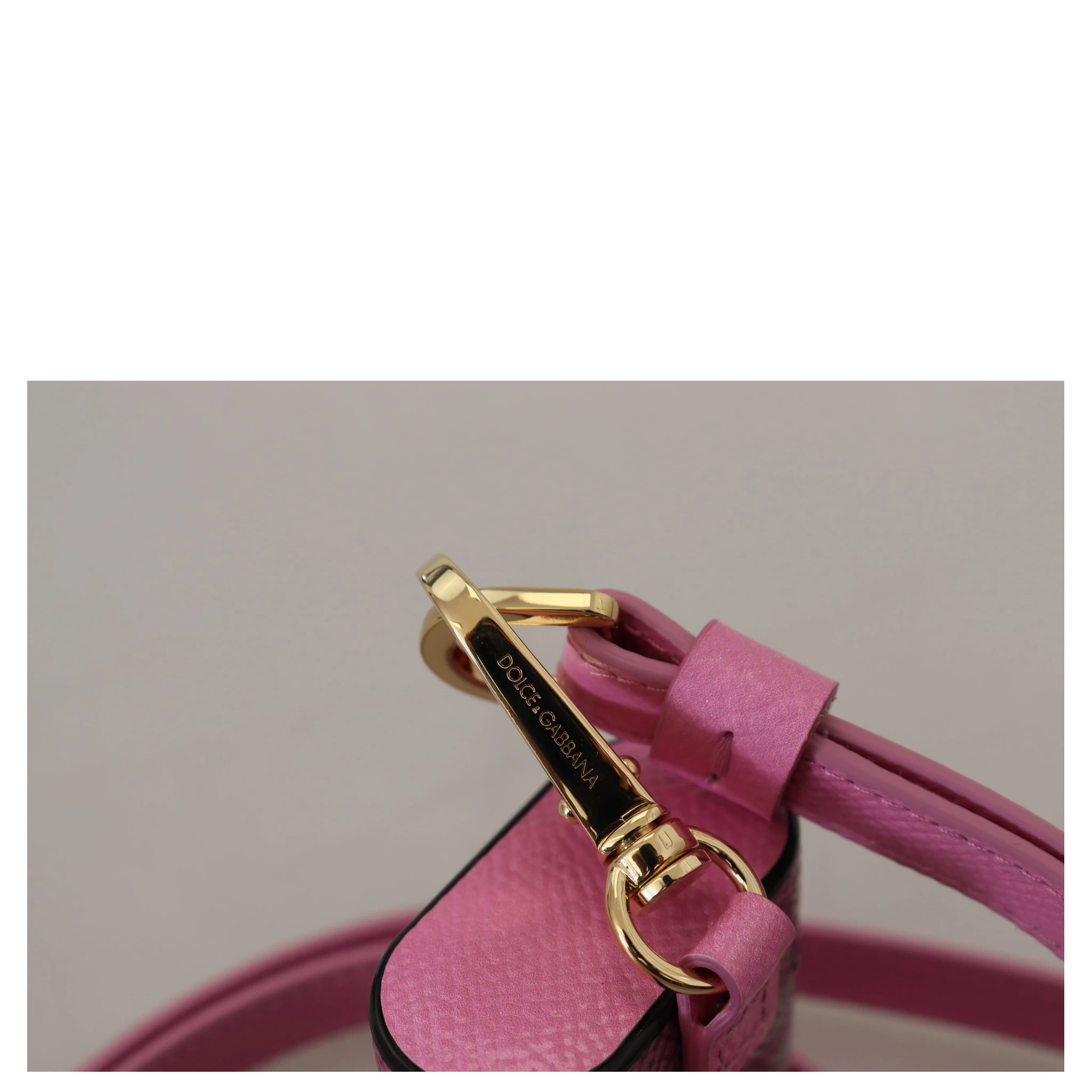 Pink Black Leather Strap Gold Metal Logo Airpods Case