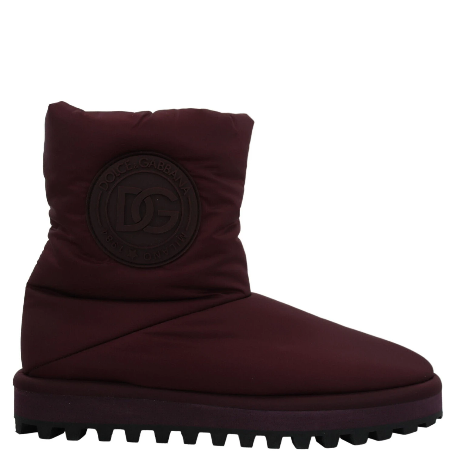 Bordeaux Nylon Boots Padded Mid Shoes