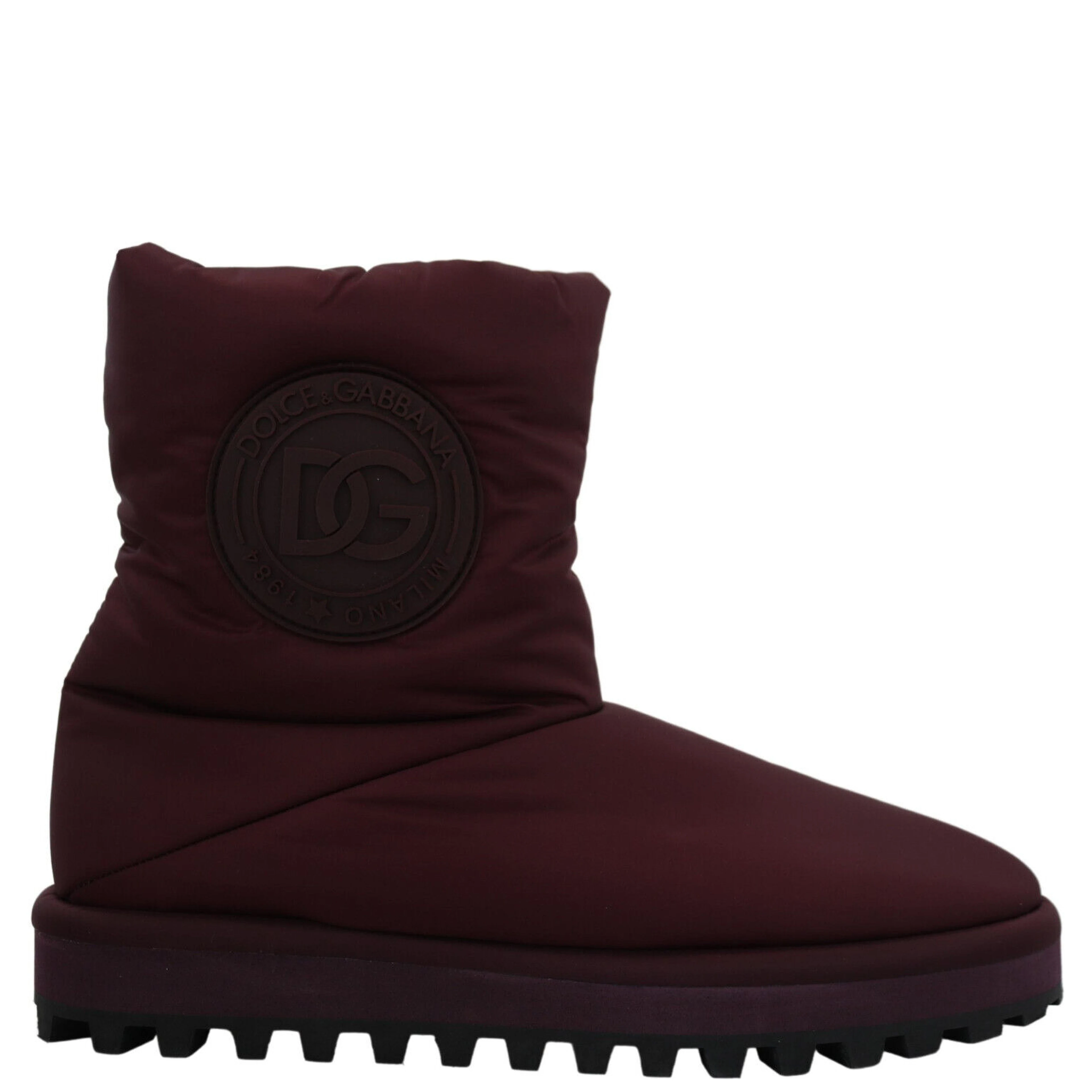 Bordeaux Nylon Boots Padded Mid Shoes