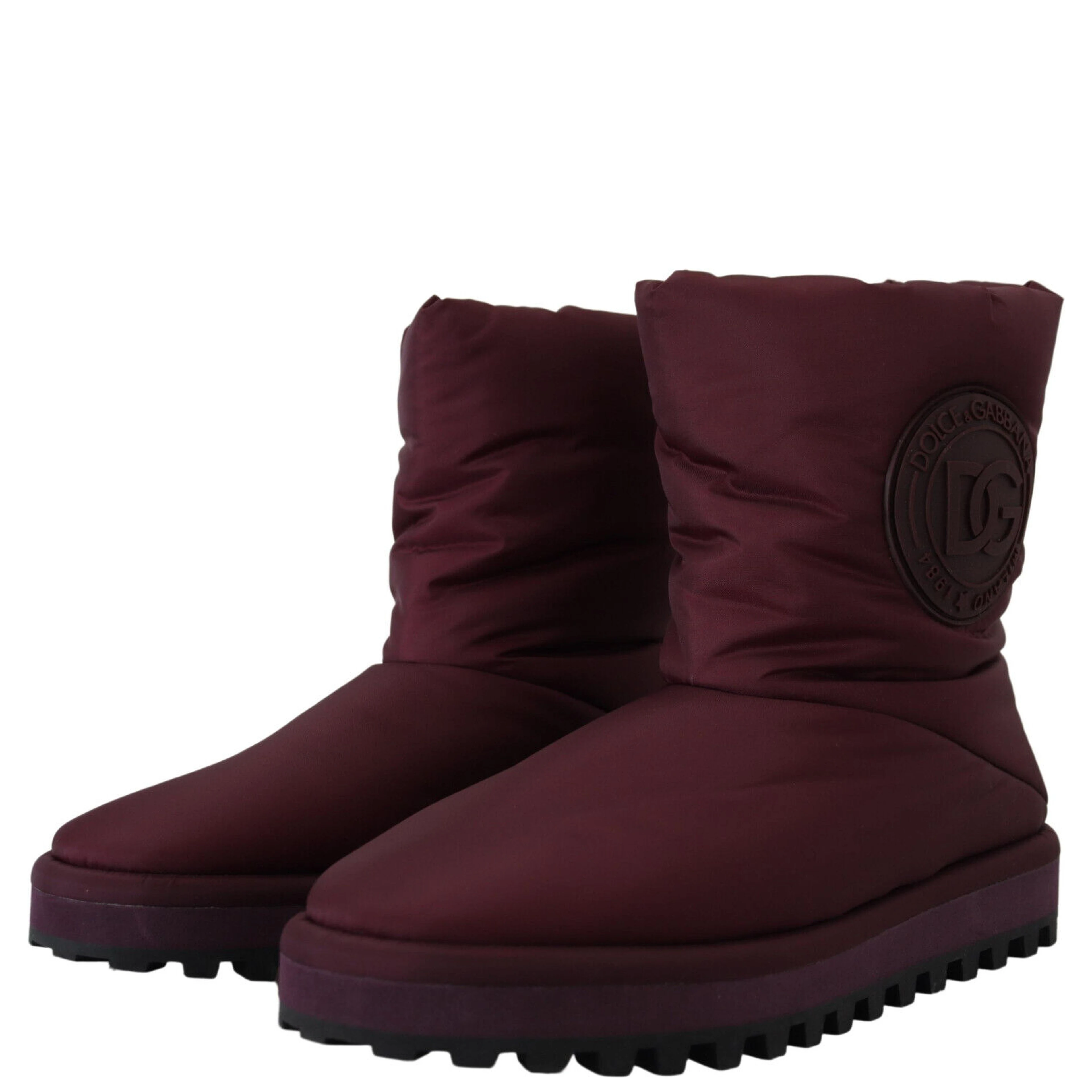 Bordeaux Nylon Boots Padded Mid Shoes