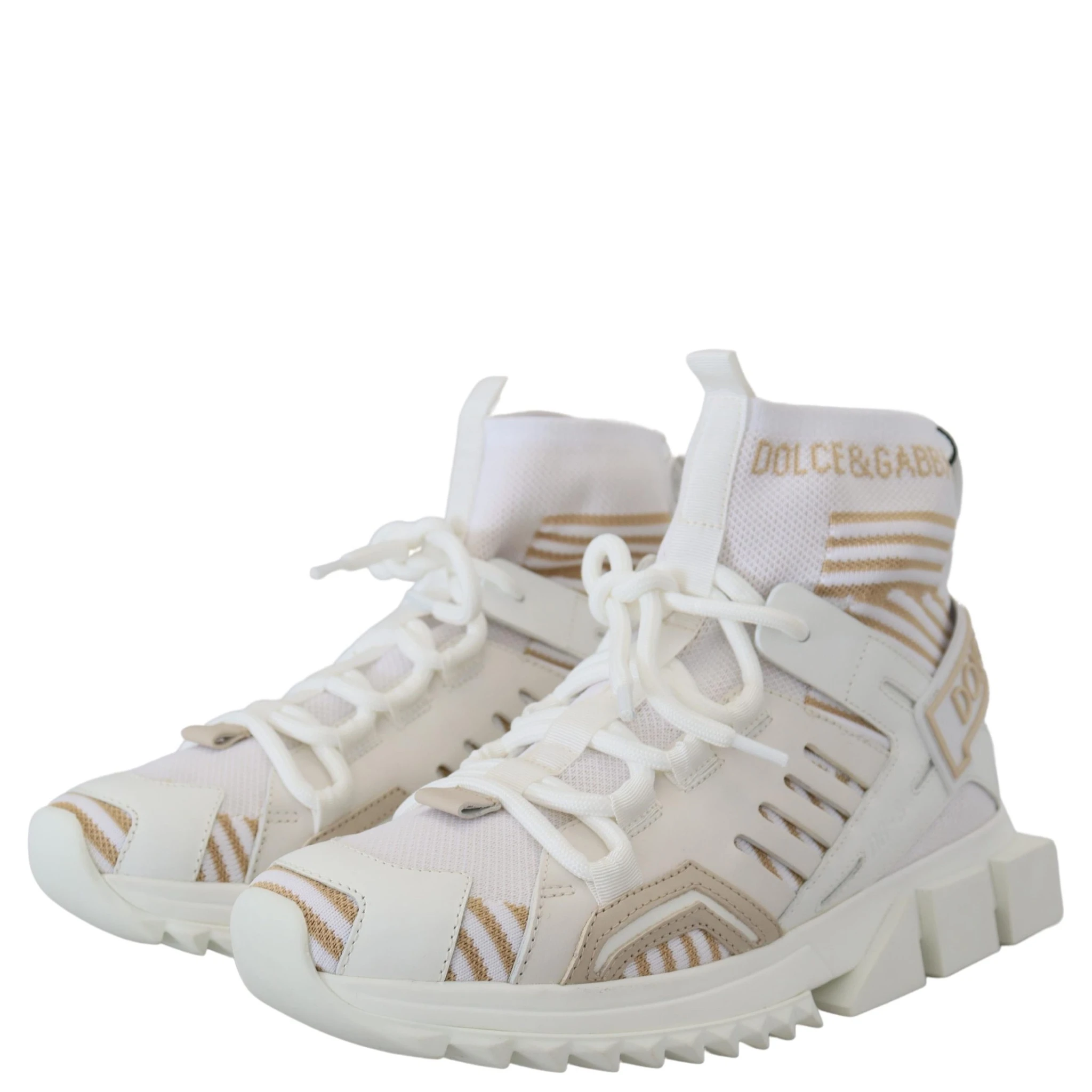 White Beige Sorrento Sneakers Shoes