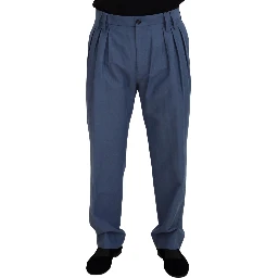 Blue Linen Chino Men Formal Pants
