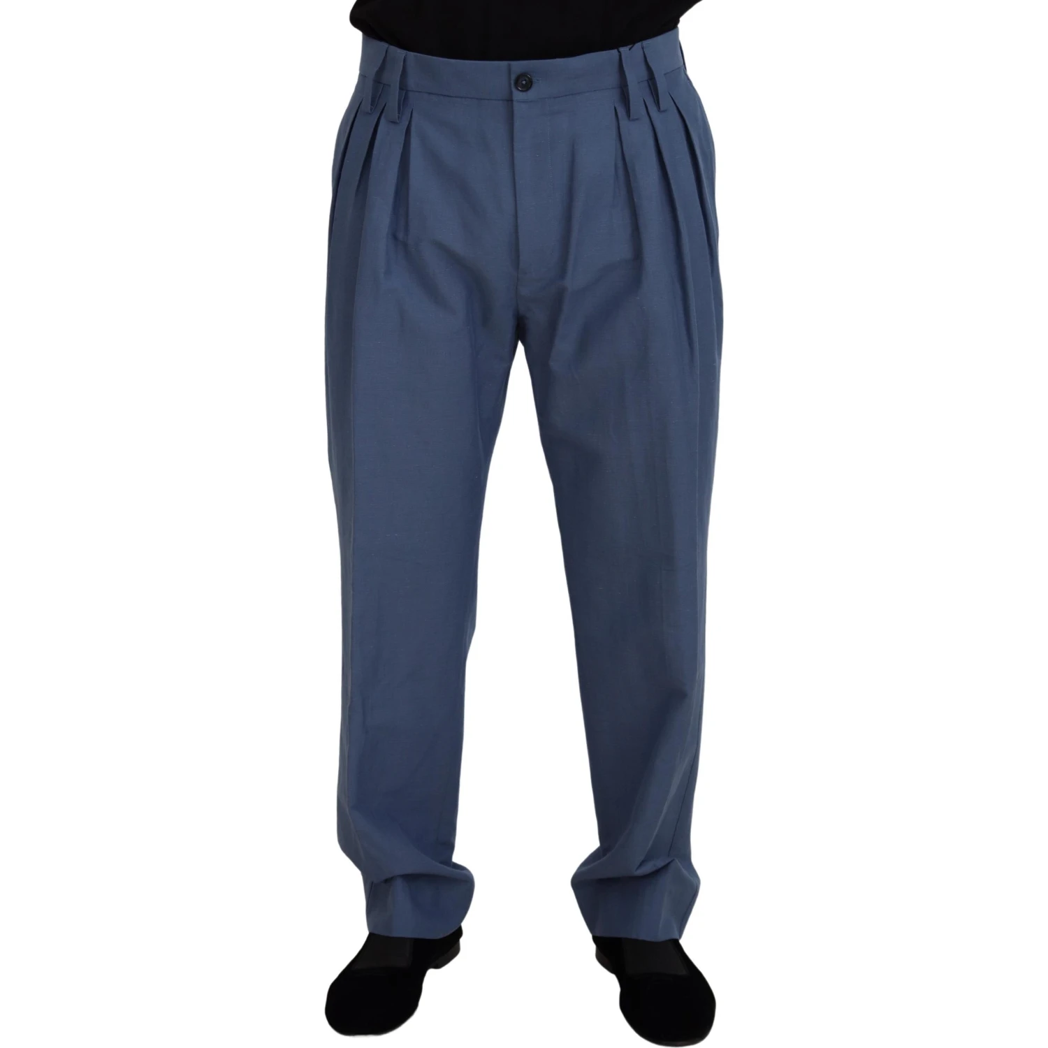 Blue Linen Chino Men Formal Pants