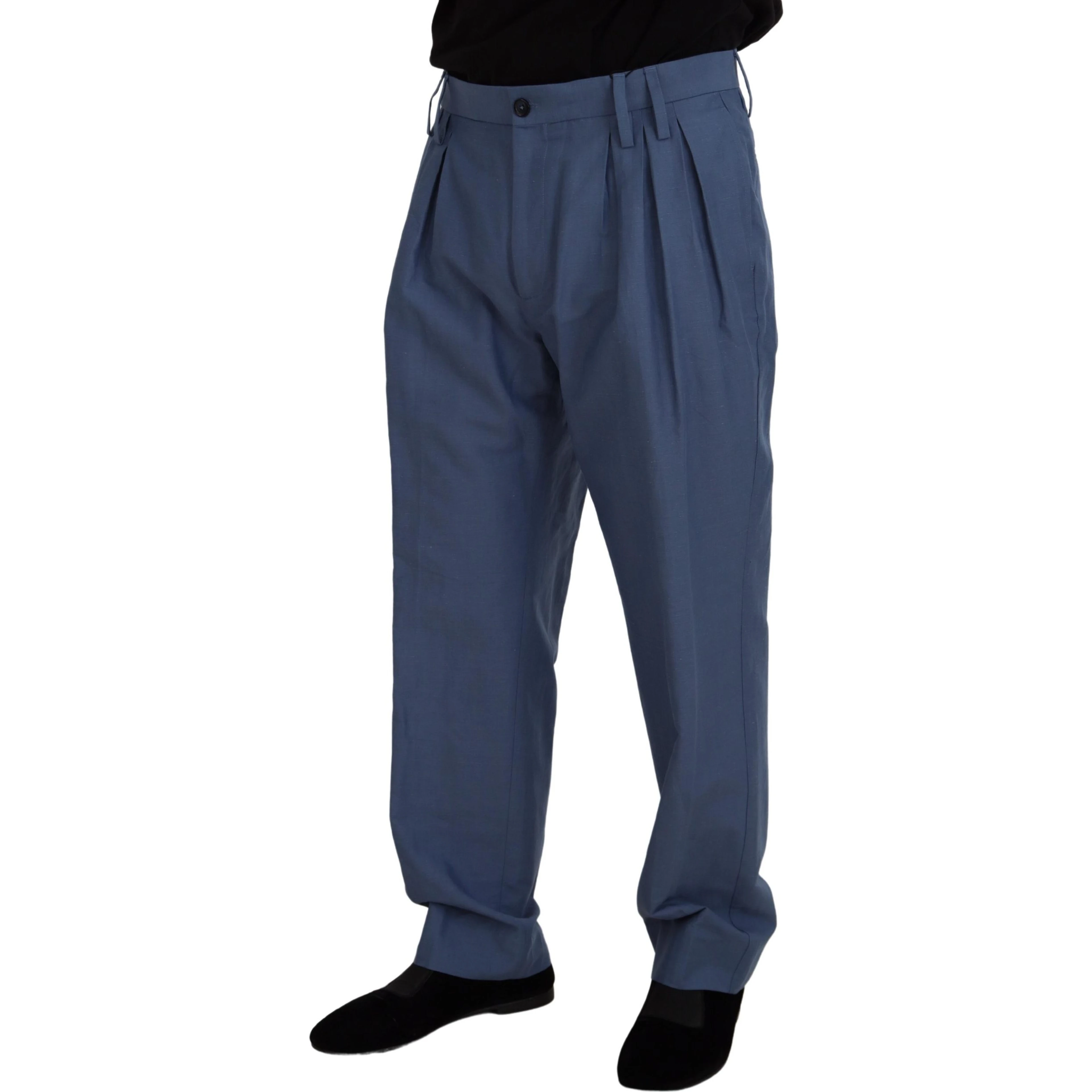 Blue Linen Chino Men Formal Pants