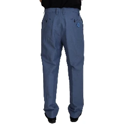 Blue Linen Chino Men Formal Pants
