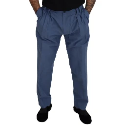 Blue Linen Chino Men Formal Pants