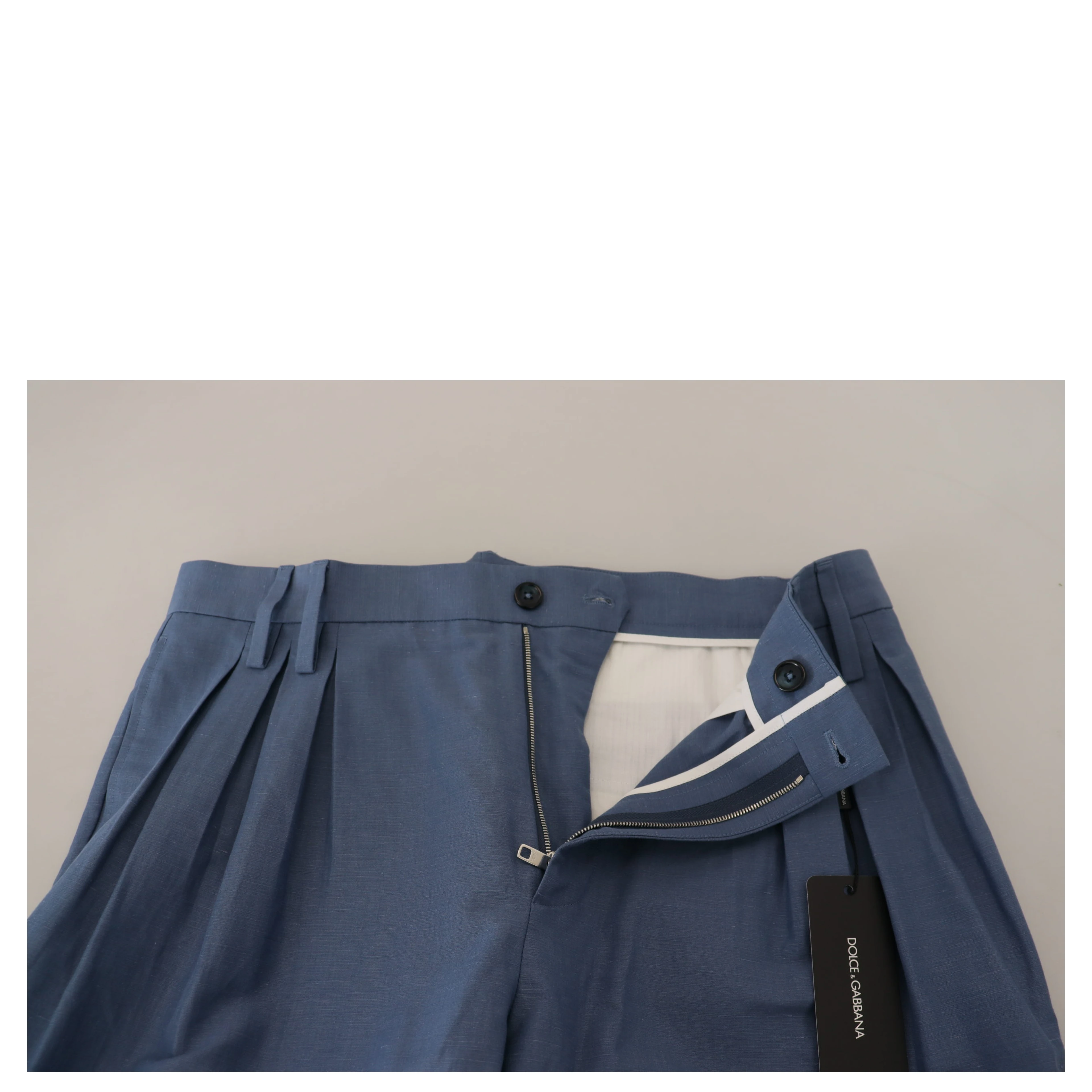 Blue Linen Chino Men Formal Pants