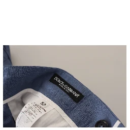 Blue Linen Chino Men Formal Pants