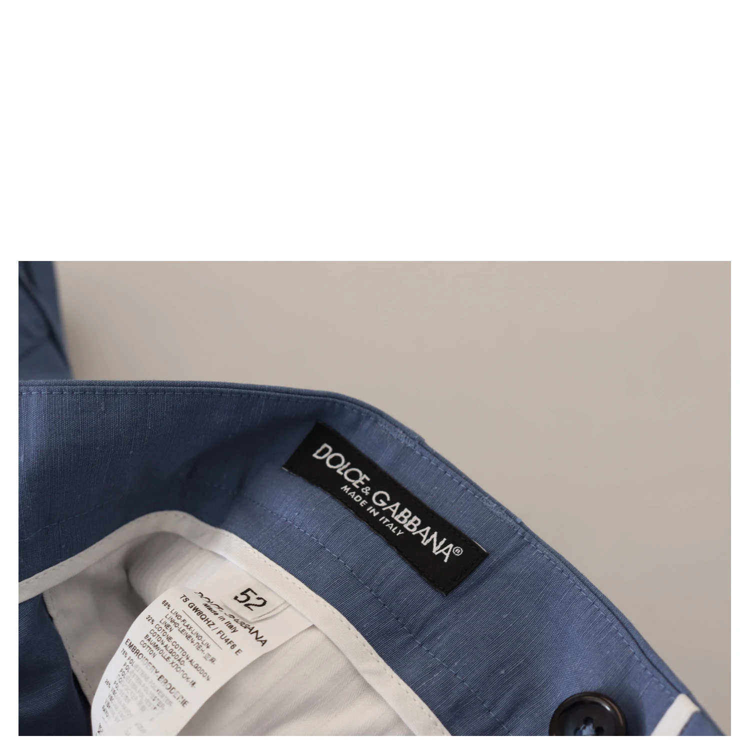 Blue Linen Chino Men Formal Pants