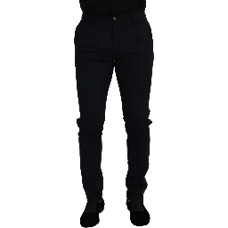 Black Wool Slim Formal Pants