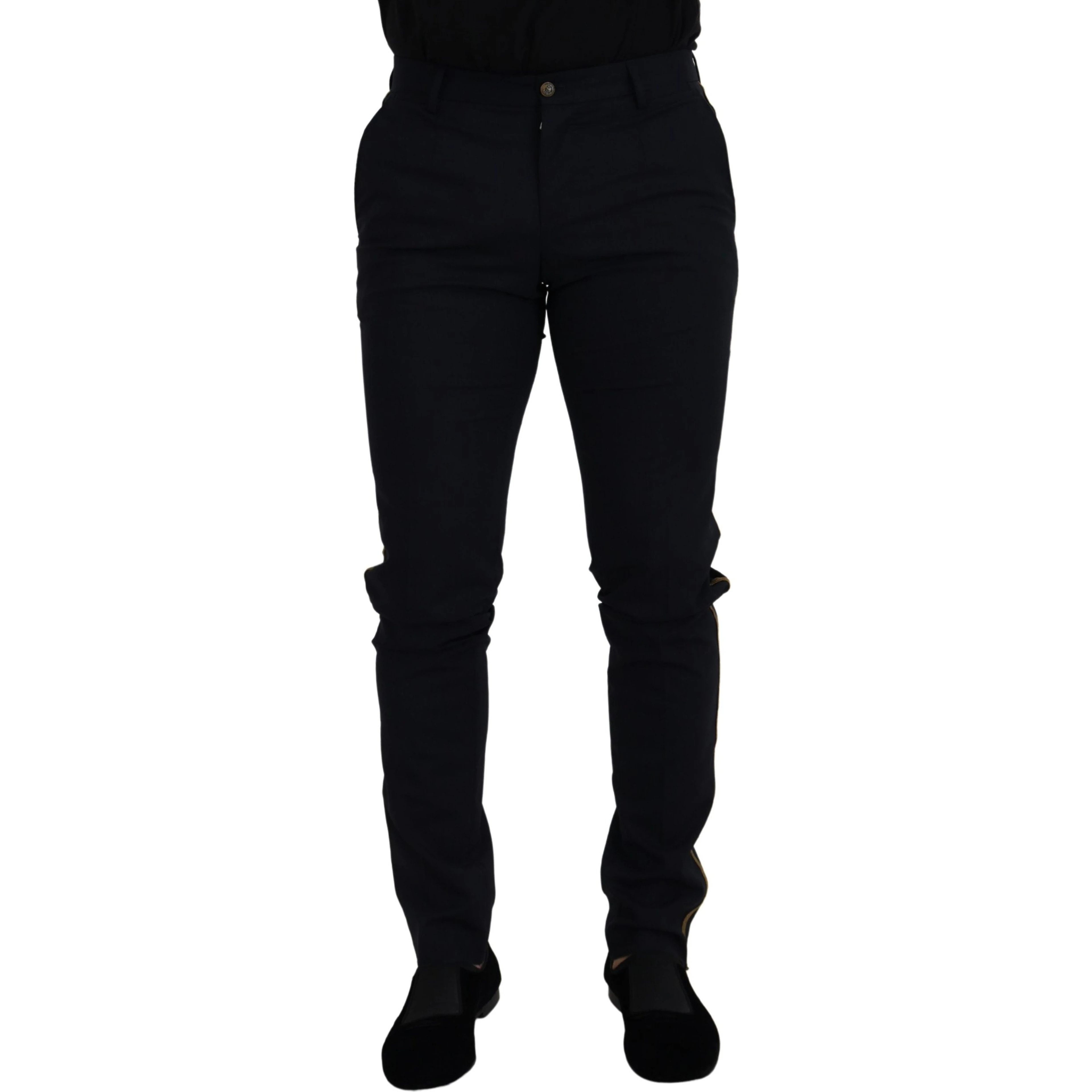 Black Wool Slim Formal Pants