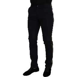 Black Wool Slim Formal Pants