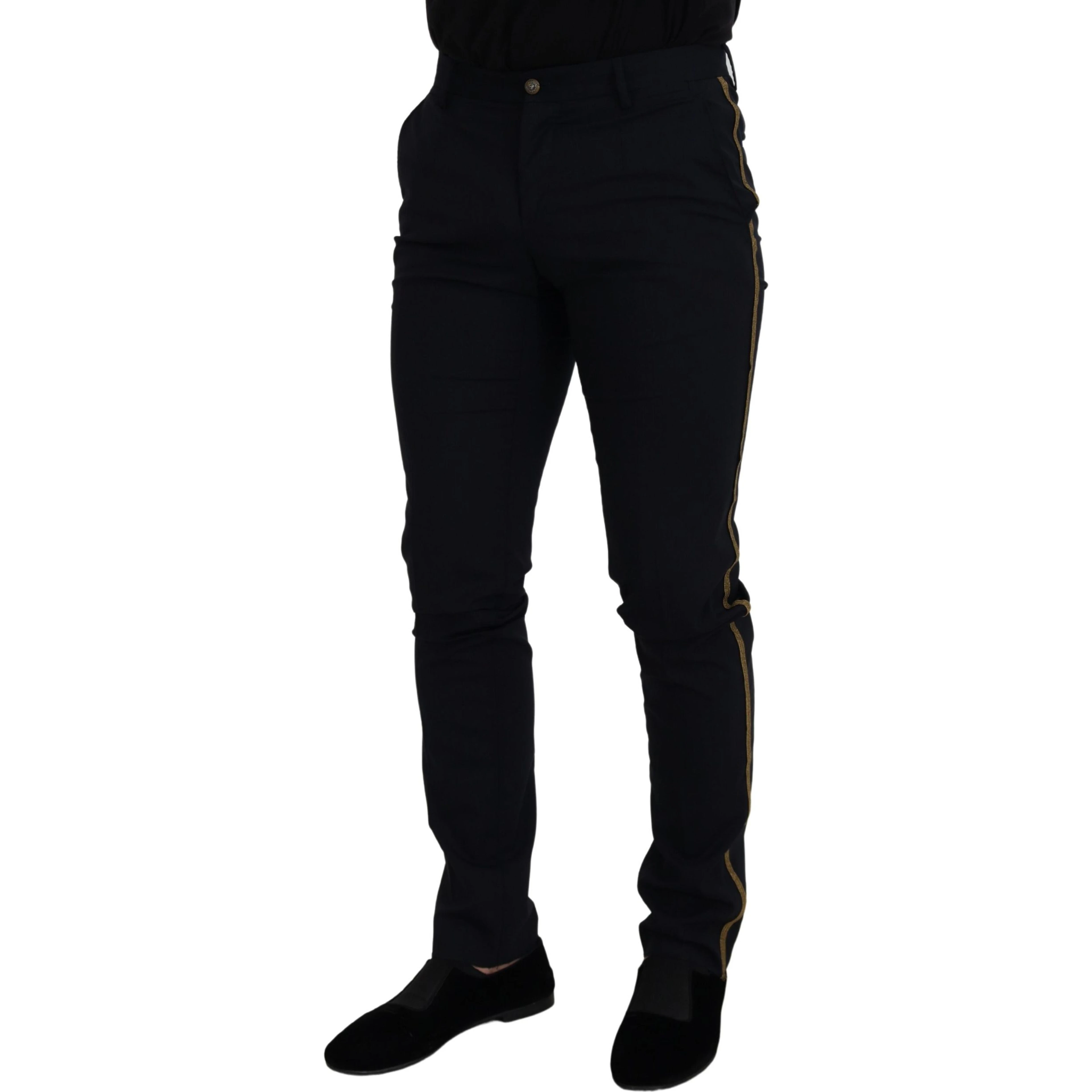 Black Wool Slim Formal Pants