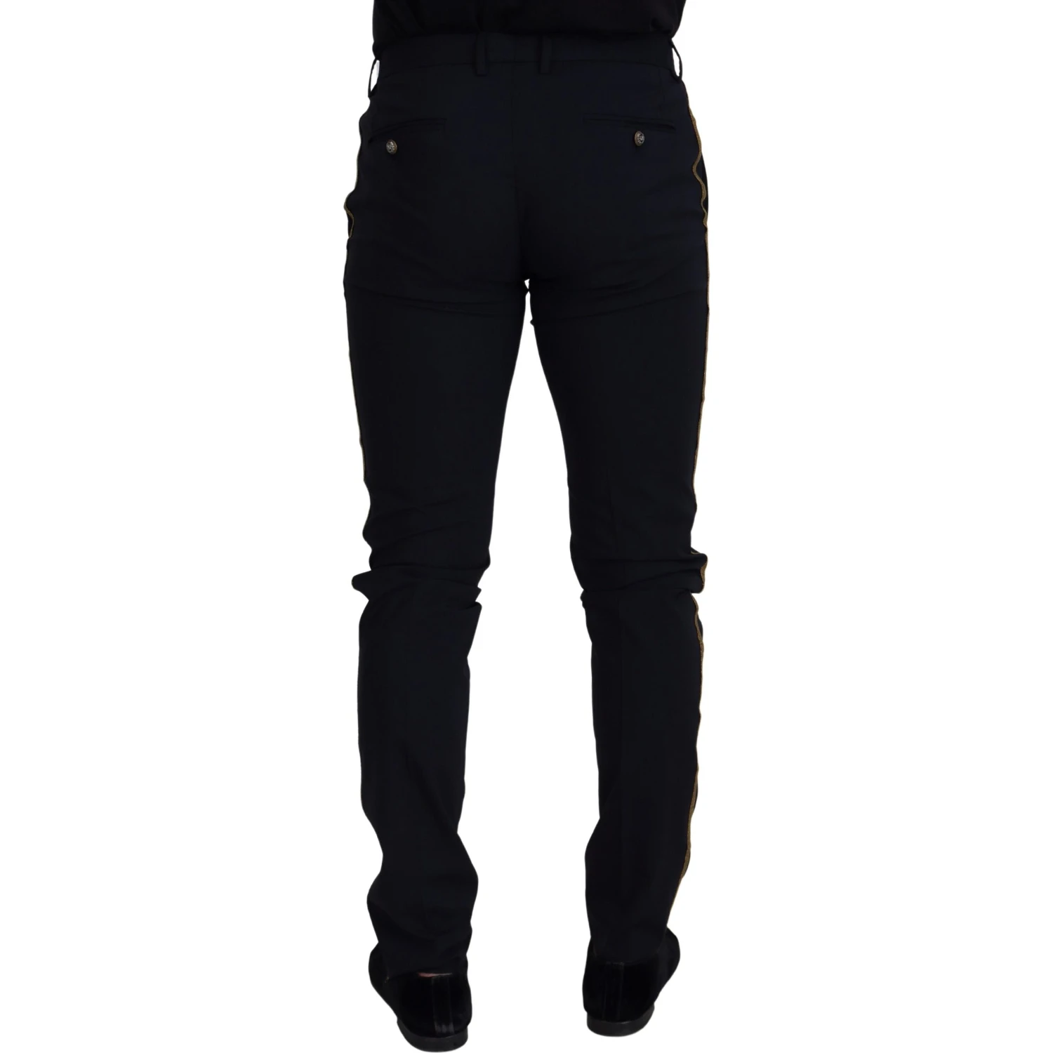 Black Wool Slim Formal Pants