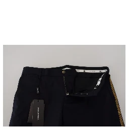 Black Wool Slim Formal Pants