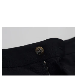 Black Wool Slim Formal Pants