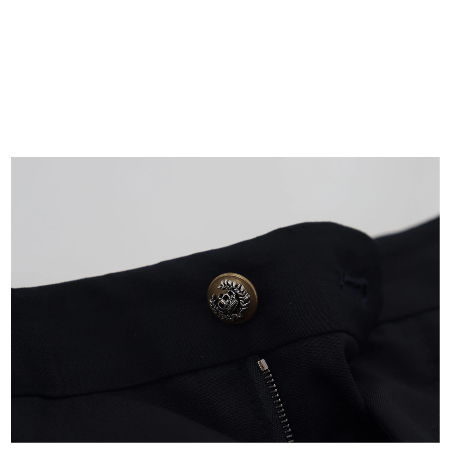 Black Wool Slim Formal Pants