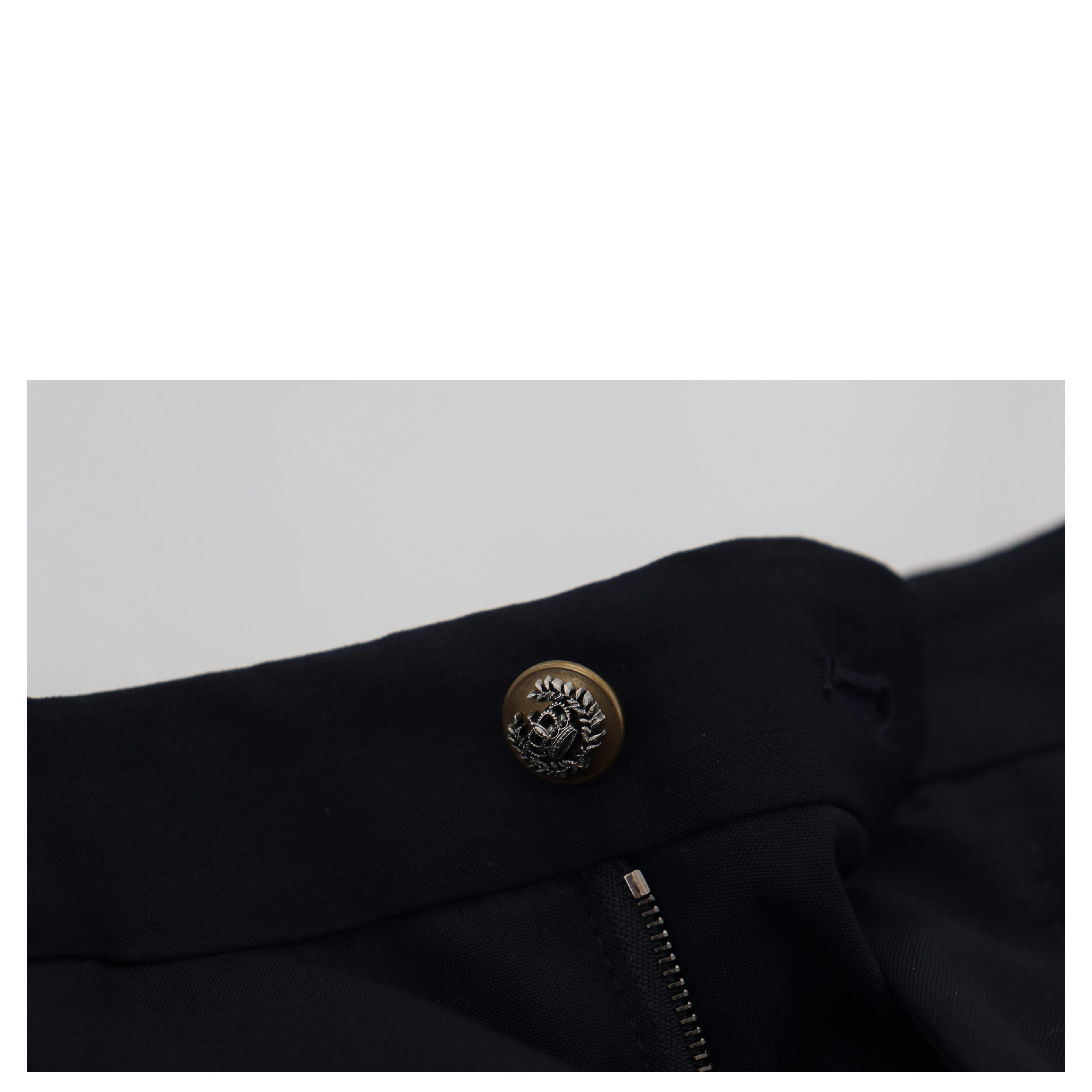 Black Wool Slim Formal Pants