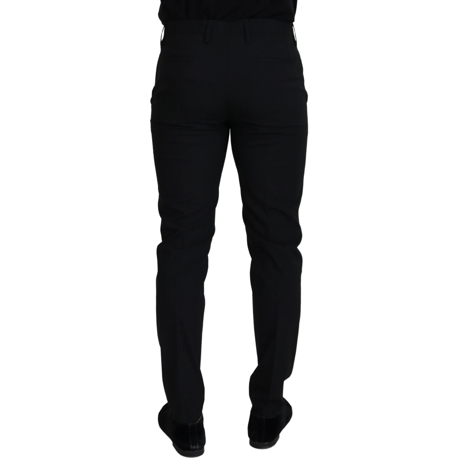 Black Polyester Chino Formal Pants