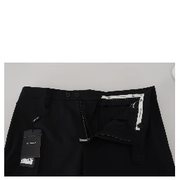 Black Polyester Chino Formal Pants