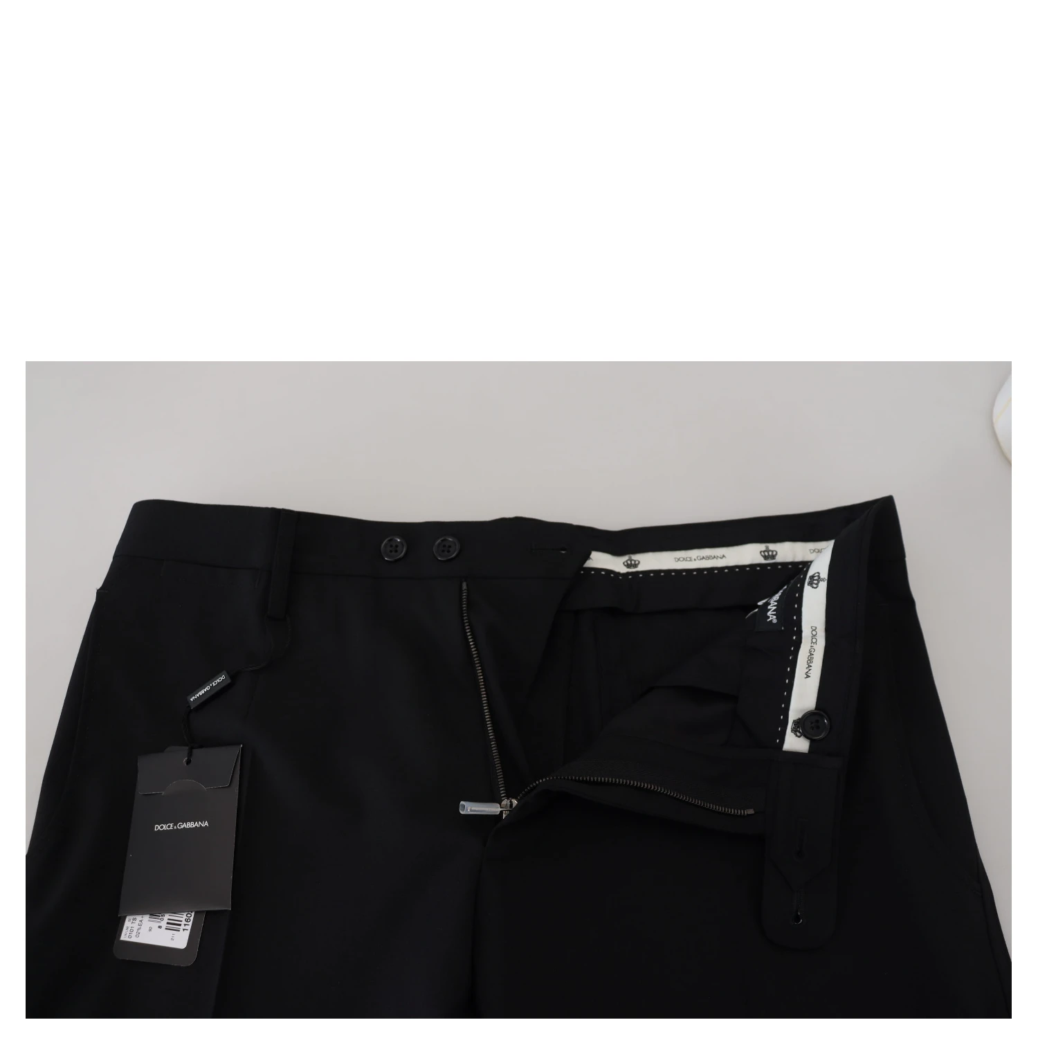 Black Polyester Chino Formal Pants