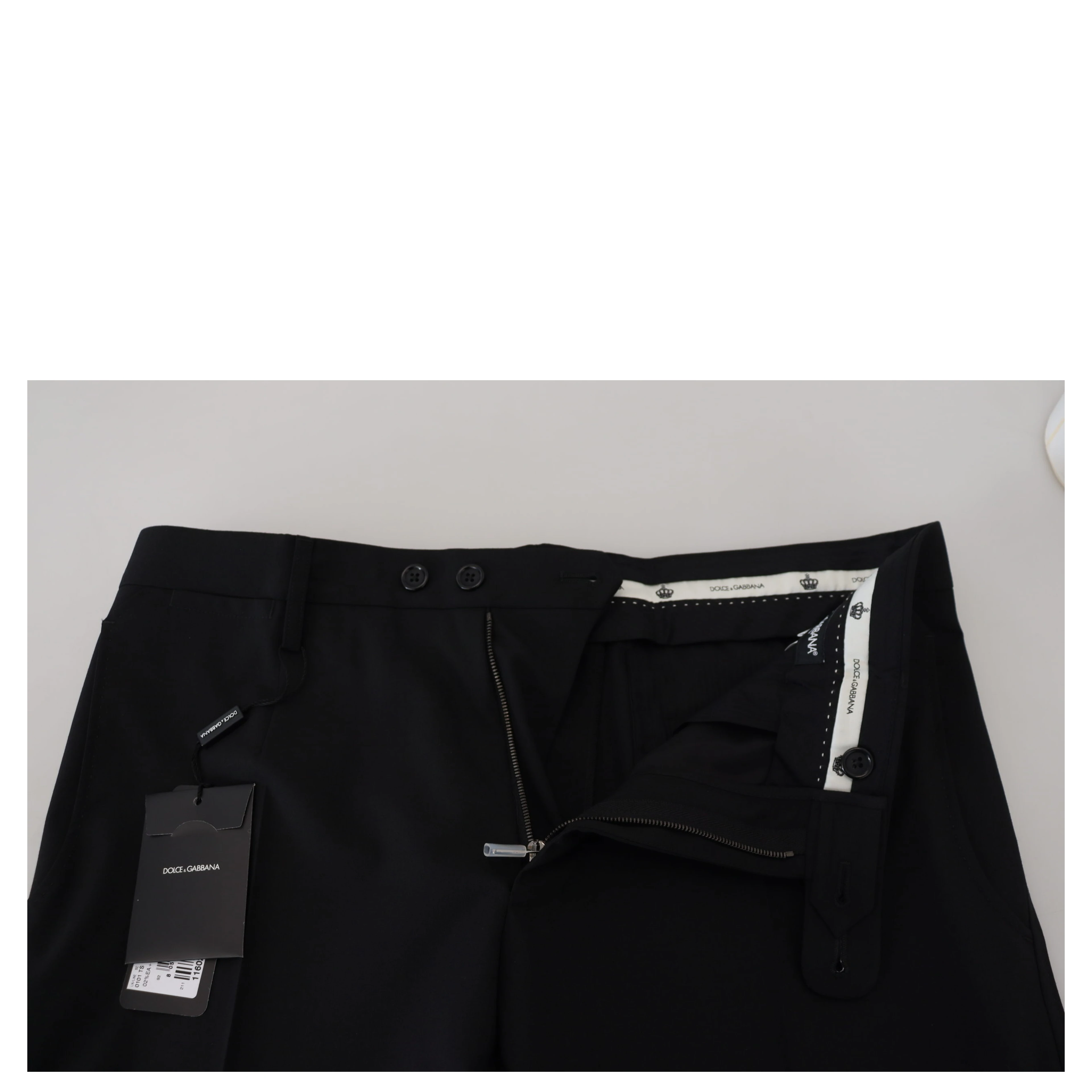 Black Polyester Chino Formal Pants
