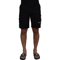 Black Bermuda Cargo Casual Shorts