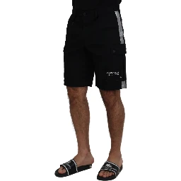 Black Bermuda Cargo Casual Shorts