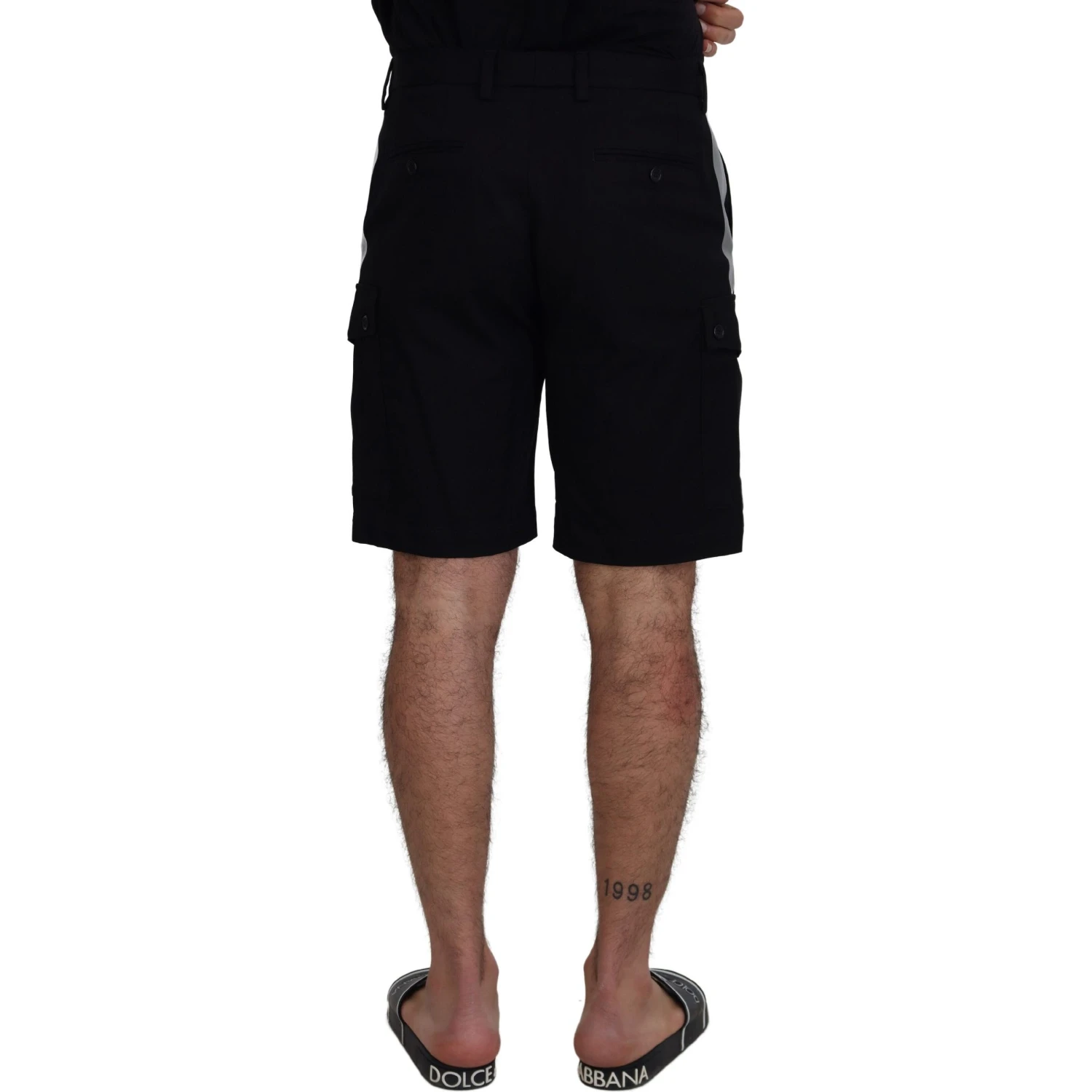 Black Bermuda Cargo Casual Shorts