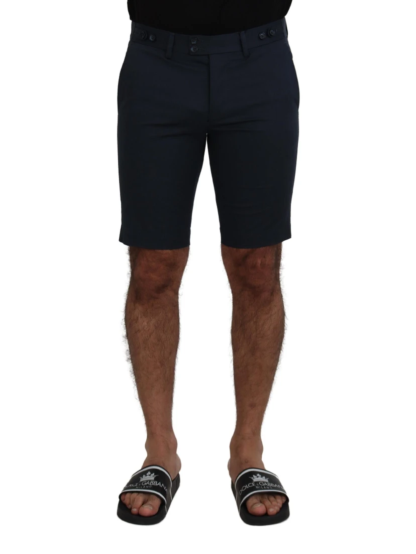 Blue Bermuda Low Waist Men Shorts