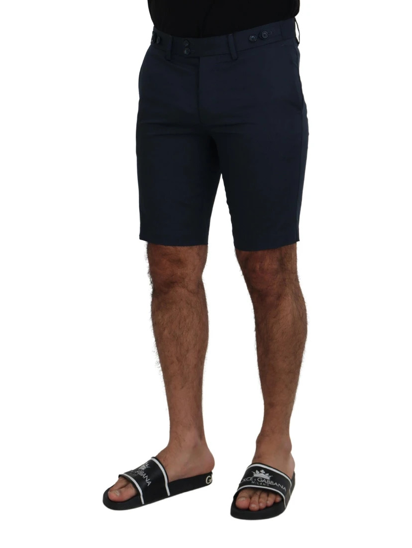 Blue Bermuda Low Waist Men Shorts
