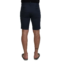Blue Bermuda Low Waist Men Shorts